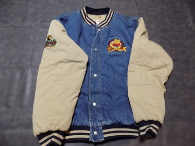 Chaqueta Universitaria Bombardero Denim Winnie The Pooh De Colección Disney Store Mediana Años 90 Foto 1 de 4