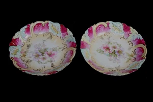 Pair of Antique R.S. Prussia Porcelain Bowls - Gold Highlights - Picture 1 of 5