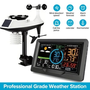Wireless Weather Station + Outdoor Sensor Air Pressure Humidity Alarm Clock Temp - Picture 1 of 18