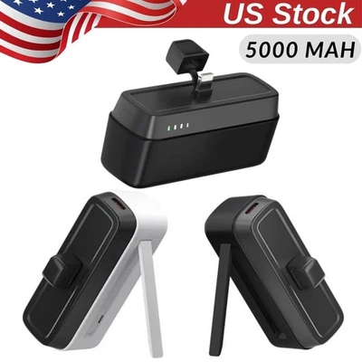 Cargador rápido portátil 5000 mAh mini banco de alimentación para Apple iPhone Series/Samsung/LG Foto 1 de 4