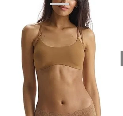 Sujetador Commando Doble Toma Encaje Espalda Corredora BRA203 Caramelo Talla S/M Inalámbrico Foto 1 de 4