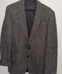 Harris Tweed schottischer Wollblazer helle Farbe Fadenstreifen 42" Roger Scott - Bild 1 von 6