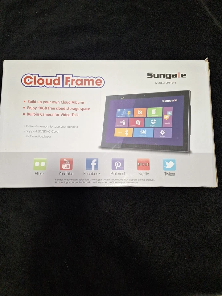 Sungale 14in Cloud Digital Frame - New Open Box - Image 1 of 4