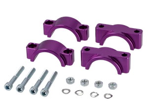 Set: CNC Klemmstücke für Schutzblech mit Schrauben, Violett eloxiert - für Simso - Bild 1 von 3