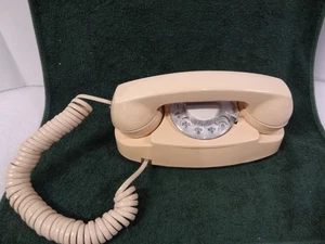Works-Vintage Beige Princess Rotary Dial Telephone Western Electric Model 702BM - Picture 1 of 15