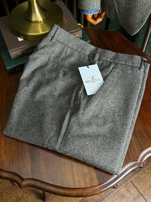 New Paul Smith British Collection Houndstooth Wool Trousers Made in Italy W32 - image 1 of 4