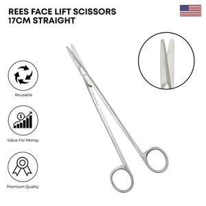 Rees Face Lift Scissors Straight 17 cm Stainless Steel Surgical instruments - Picture 1 of 2
