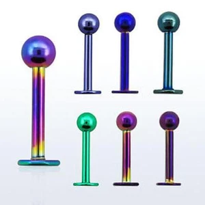  LABIAL PIERCING LABRET BOLA CIRUJANOS ACERO - BARRA 1,2MM X 10mm X 4MM - Imagen 1 de 1