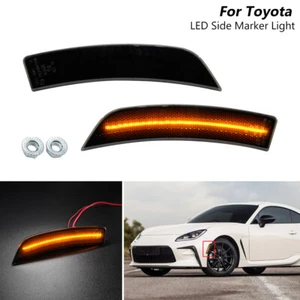 Smoked Lens LED Bumper Side Marker Lights for 2022-up Toyota GR86 Subaru BRZ - Bild 1 von 12
