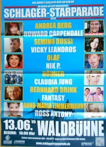 SCHLAGER STARPARADE 2015 BERLIN - orig. Concert Poster - Konzert Plakat - A1 F/U - Picture 1 of 1