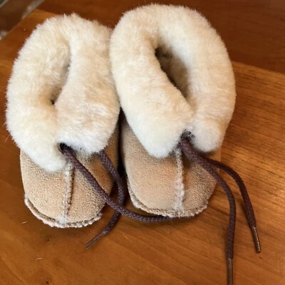 Merry Trading Baby замши и овчины мокасины ботинок тапочки для младенцев размер 3 новый - Изображение 1 из 4