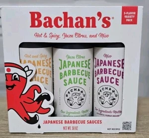 Bachan's Japanese Barbecue Sauce Hot and Spicy Yuzu Citrus And Miso Pack of 3 - Picture 1 of 4