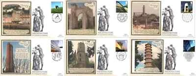 2006 Modern Architecture FDC Benham BS519-524 British Folly Chinese Pagoda Kew - Image 1 of 4