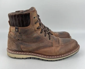 Bull Boxer Boots Mens 11 Brown Leather Cyrus 8444481 Lace Up Zip Portugal Chukka - Picture 1 of 16