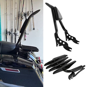 Passenger Sissy Bar Backrest Luggage Rack For Harley Street Road Glide 2009-2022 - Picture 1 of 24