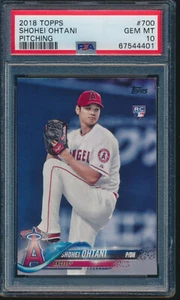 PSA 10 SHOHEI OHTANI/OTANI 2018 TOPPS PITCHING DODGERS Rookie Card RC GEM MINT - Picture 1 of 4