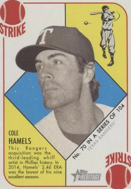 2015 Topps Heritage '51 - Cole Hamels #70