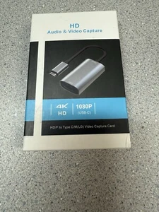 1080 4K HDMI to USB3.0/Type C Video Capture Card Game Audio Live Streaming #G - Picture 1 of 7