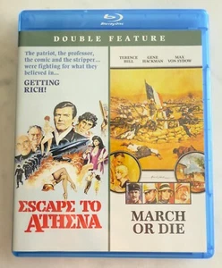 Escape to Athena / March Or Die Blu-Ray Shout Factory Limited Edition Like New! - Picture 1 of 3