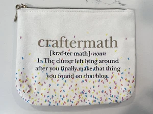 Craftermath Pouch Joann Fabrics Zippered Canvas Crafting Collectors NEW - Picture 1 of 6