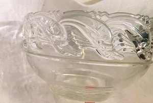 Tiffany crystal bowl large 8.25" dolphin border design - Picture 1 of 6