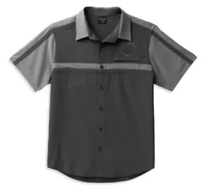Camicia Harley Davidson Coolcore Bar & Shield colorblocked 2XL perla annerita - Foto 1 di 2