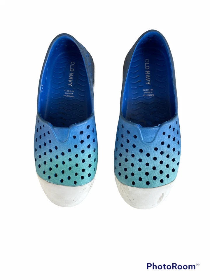 Zapatos mocasines planos cómodos sin cordones azul marino antiguo para niños talla 11 Foto 1 de 4