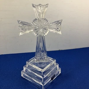 Vintage Lead Crystal Lenox "Wedding Promises" Treasures Cross Figurine Germany - Picture 1 of 8