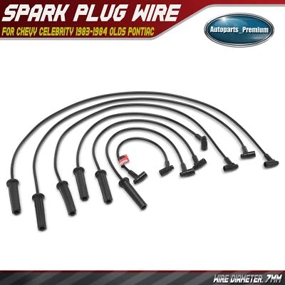 7x Spark Plug Wire Sets for Chevy Celebrity Citation Citation II Pontiac Olds - Image 1 of 4