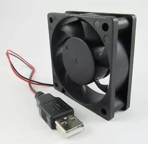 USB Powered Brushless DC Cooling Fan 5V 60 x 60 x 25mm 6025 Fit computer cases - Picture 1 of 2