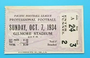 PCPFL PACIFIC FOOTBALL - STANFORD BRAVES @ SOUTHERN CAL MAROONS - 1934 - 1st YR - Picture 1 of 2