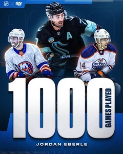 Jordan Eberle 1000 Juegos de Carrera Equipos Collage Seattle Kraken 8x10 Foto NHL - Imagen 1 de 1