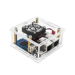 Acryl Gehäuse Motherboard Shell mit Lüfter Kühlkörper für Orange Pi R1 Plus LTS - Bild 1 von 6