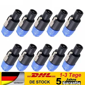 10x 4-polig Speakon Lautsprecher Stecker Schraubbar Boxen Speaker Kabelstecker - Bild 1 von 13