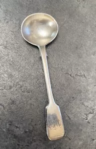 VICTORIAN STERLING SILVER MUSTARD SPOON EXETER 1857 John Stone 10g - Picture 1 of 12