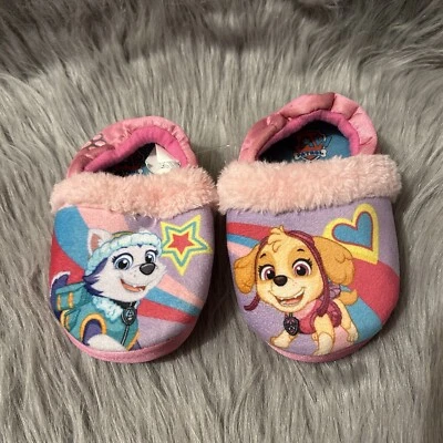 Paw Patrol Slippers Toddler Girls Size 7-8 Pink Sky Everest Slip On Shoes - Image 1 of 4