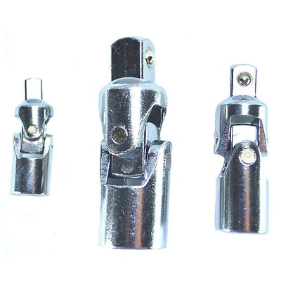 Tooluxe ( 02374L ) Chrome Universal Joint Set 3 piece 1/2", 3/8", 1/4"_ - Image 1 of 4