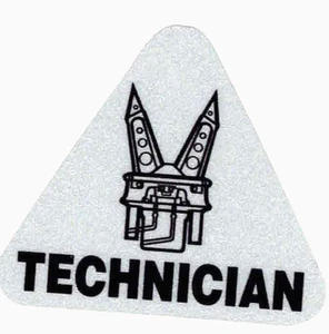 Calcomanía de casco triángulo reflectante TÉCNICO DE EXTRACCIÓN con las MANDÍBULAS DE LA VIDA - Imagen 1 de 1