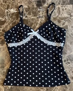 Y2K stl Cami Baby Tee Shirt Top Moto Fairy Grunge Romantic Kawaii Coquette M ! - Picture 1 of 17