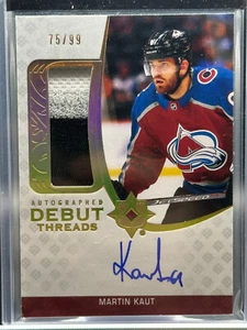 2020 Ultimate Collection Martin Kaut /99 Debut Threads Patch Auto #ADT-MK Avs RC - Picture 1 of 2