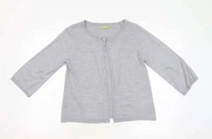 TU Womens Grey V-Neck Acrylic Blend Cardigan Size 10 - Picture 1 of 12