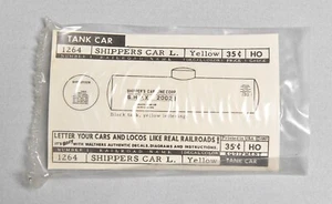 WALTHERS TRAIN DECALS HO GAUGE SHIPPERS CAR L. YELLOW 1264 #5 - Picture 1 of 2