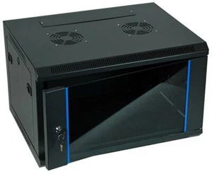 6U Pared Montado Estante, Cuerpo Color Negro, Recinto Material Acero Para - Imagen 1 de 1