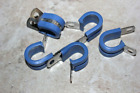 1/2" P Clamps Aircraft JM AS21919WCJ08 Blue Rubber and SS, 5/pk