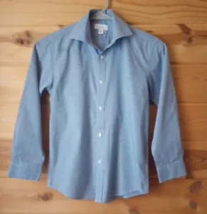 Camicia abito a maniche lunghe Collection by Michael Strahan blu stampa a scacchi bianca 10R - Foto 1 di 5