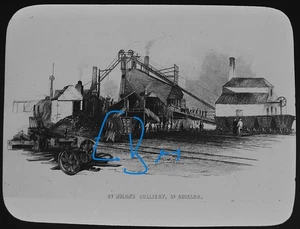 ST HILDAS COLLIERY SOUTH SHIELDS C1920 Magic Lantern Slide COAL MINING - Picture 1 of 5