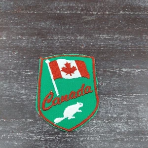 Kanada Emblem Bügelbild Patch mit Ahornblatt & Biber Design - Bild 1 von 3