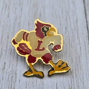 Vintage UofL Louisville Cardinals NCAA Basketball Football Bird Mascot Pin 1980s - Picture 1 of 4