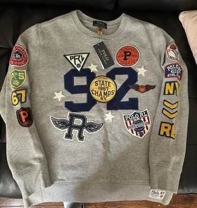 Polo Ralph Lauren Kids (8-20) Basketball Patches Sweatshirt. NWT. Large - Picture 1 of 5