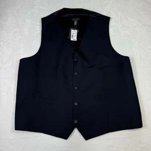 Pronto Uomo Chaleco 100% Lana Platino Negro Vestido Formal Negocios Para Hombres 4X Nuevo con Etiquetas - Imagen 1 de 8